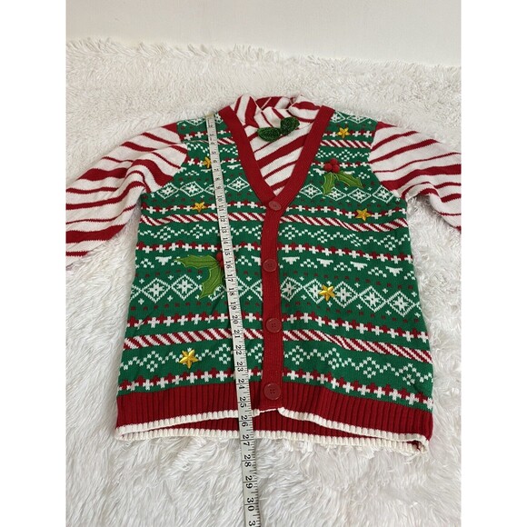 33 Degrees Unisex Christmas Sweater Vest Bow Tie Mock Neck Size M - Picture 6 of 13